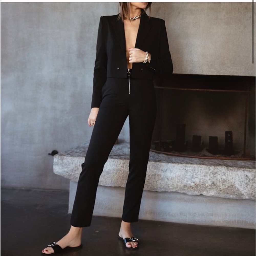 Danielle Bernstein for Macy’s black trousers
